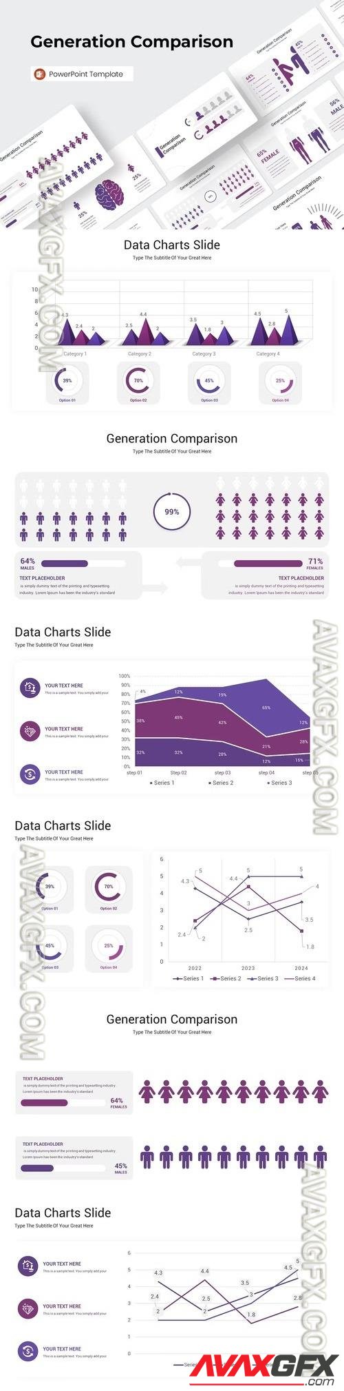 Generation Comparison PowerPoint Template [PPTX]