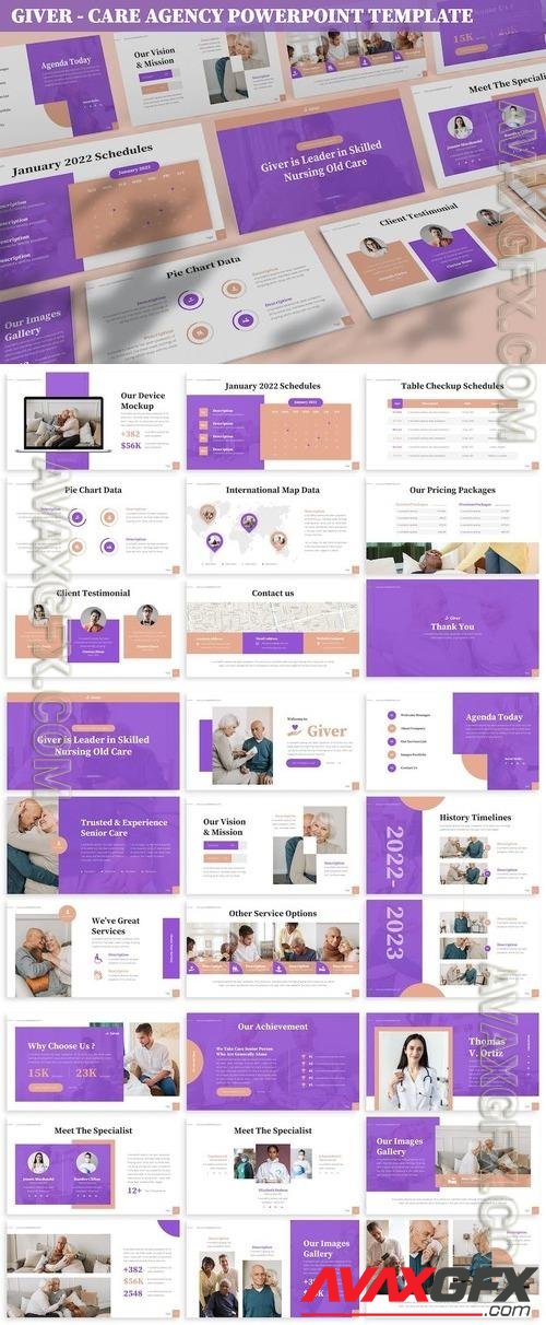Giver - Nursing Home Powerpoint Template [PPTX]