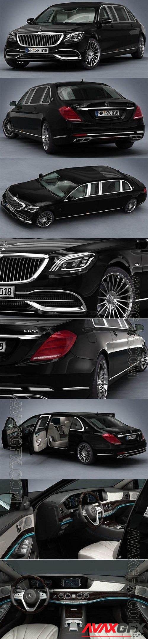 Mercedes-Benz S650 Pullman Maybach 2019 - 3d model