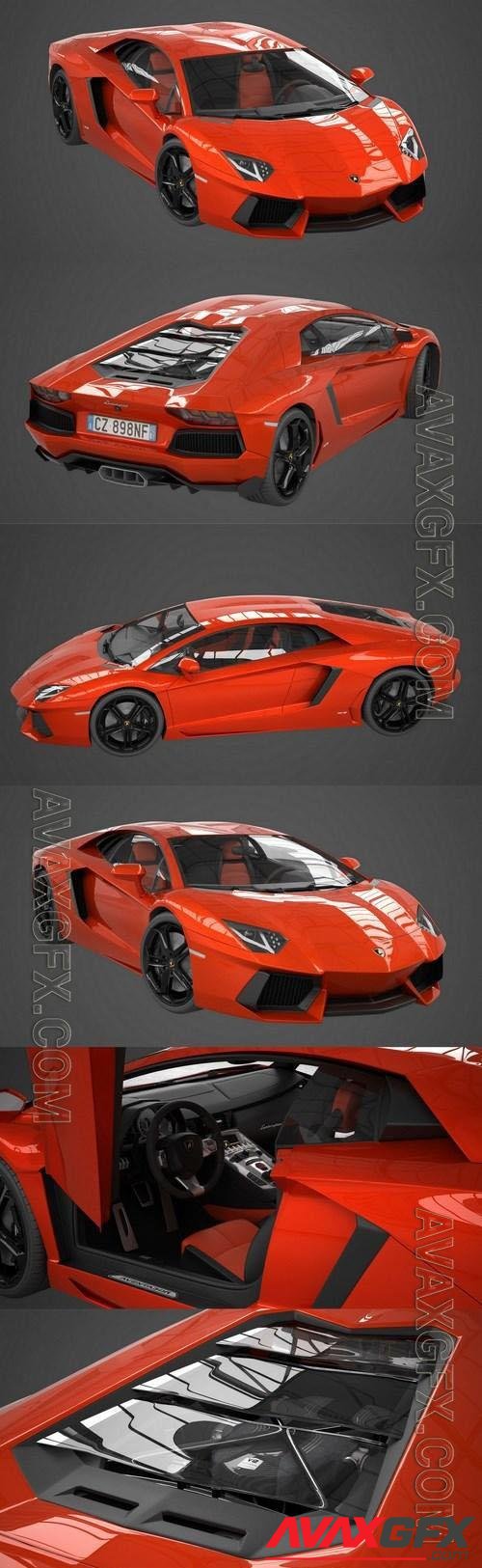 Lamborghini Aventador LP700-4 - 3d model