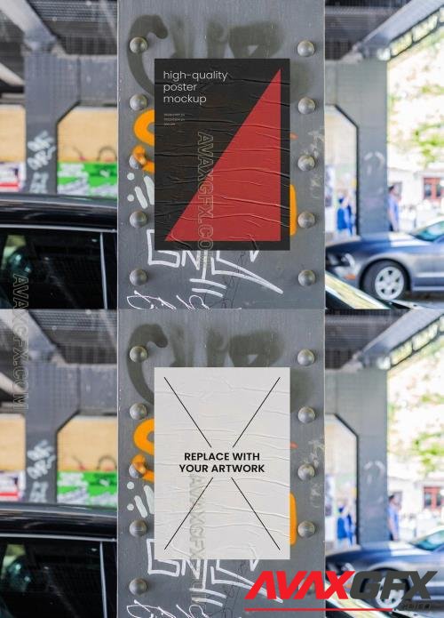 Street Glued Outdoor Posters Mockup 545360115 [Adobestock]