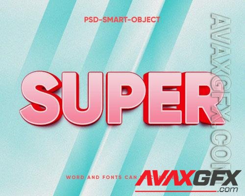 PSD super 3d text effect