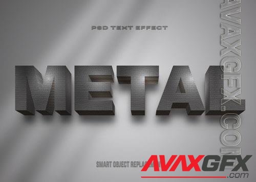 PSD 3d metal text effect