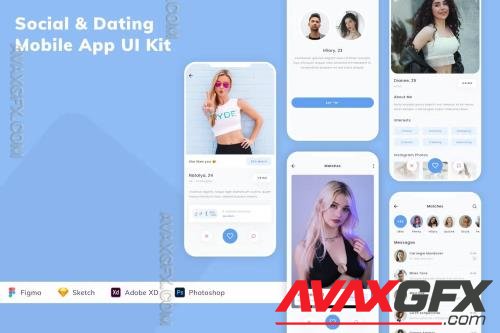 Social & Dating Mobile App UI Kit A8X32H9