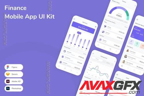 Finance Mobile App UI Kit EGTE6N2