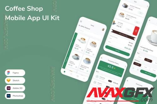 Coffee Shop Mobile App UI Kit 5T2TCU8