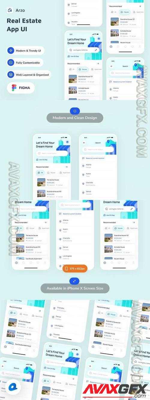 Arzo - Real Estate App UI 8T9QCFA