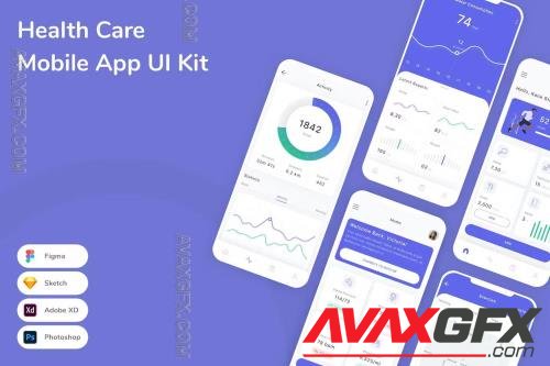 Health Care Mobile App UI Kit 7DX5EQC