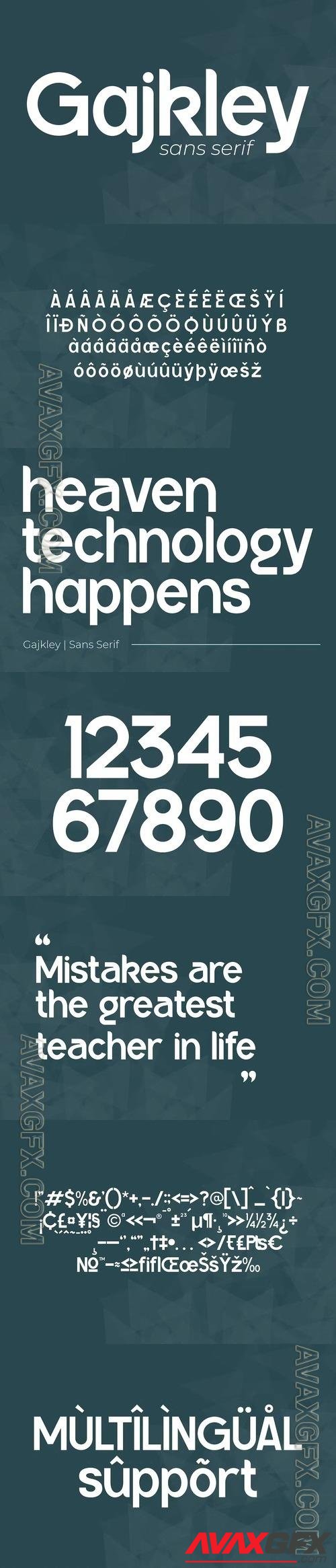 Gajkley Sans Serif Font A73QVPV