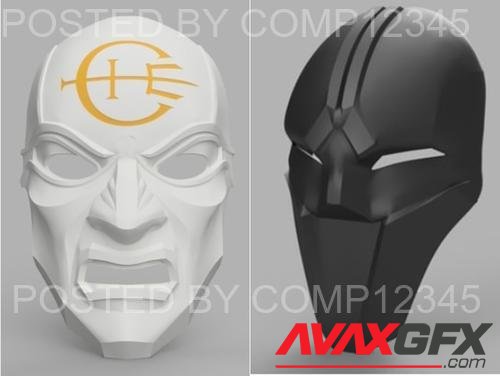 Dishonored Overseer Mask and Overwatch Oni Genji 3D Print