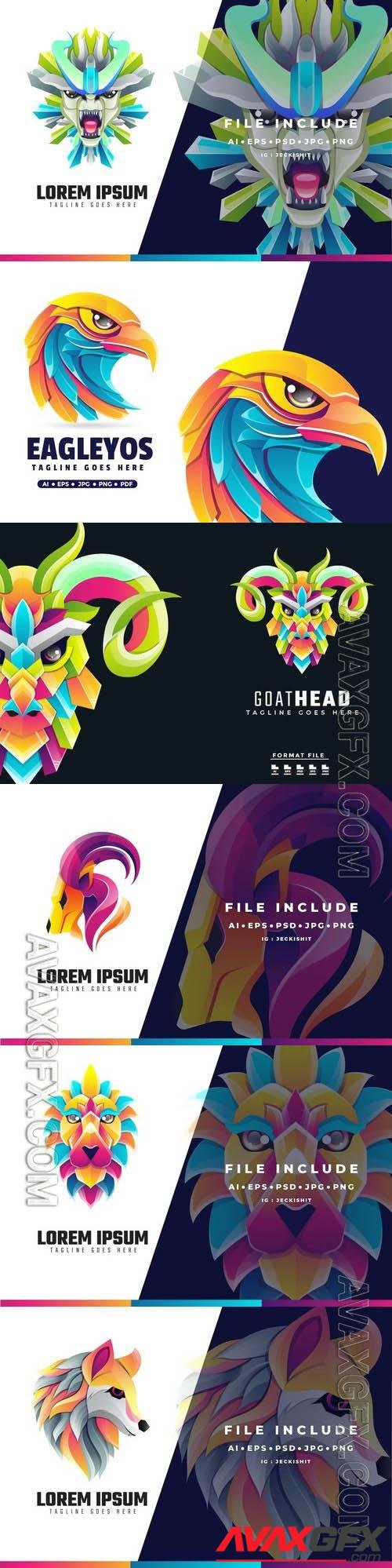 Gradient logo vector set vol 4