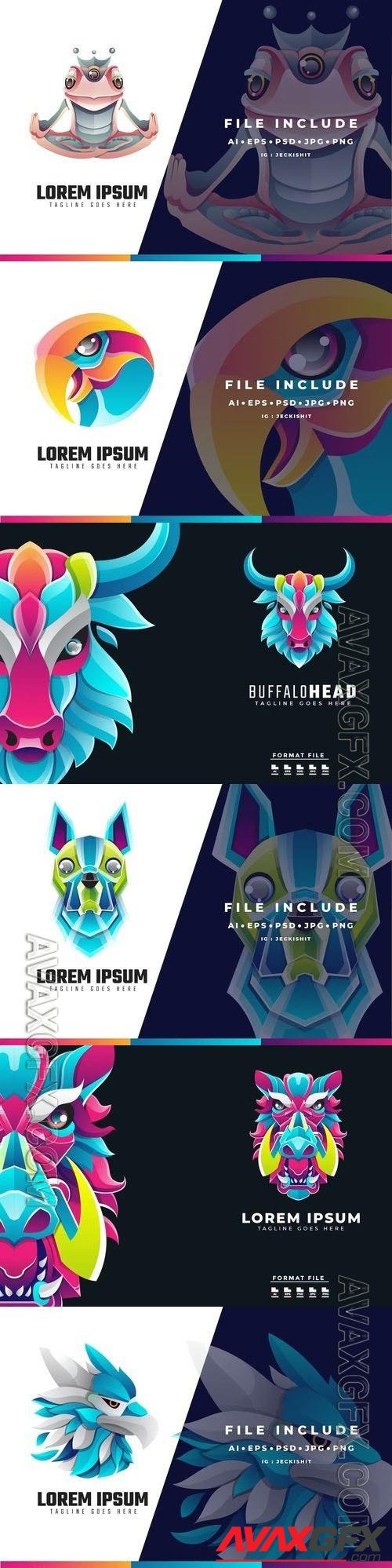 Gradient logo vector set vol 3