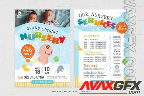 Children's nursery kindergarten preschool childcare template in psd