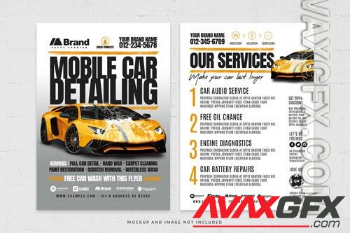 Car wash car detailing flyer template in psd
