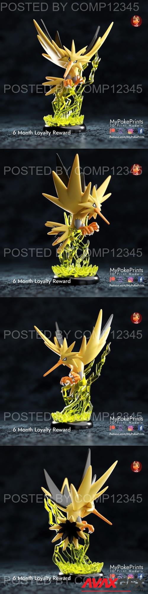 Zapdos 3D Print