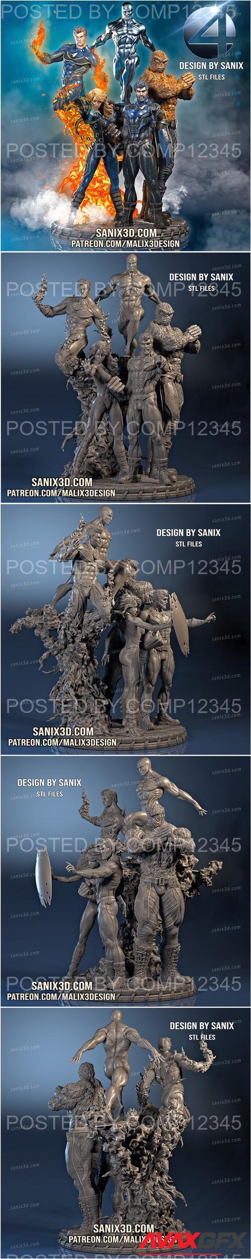 Sanix - Fantastic 4 Diorama 3D Print