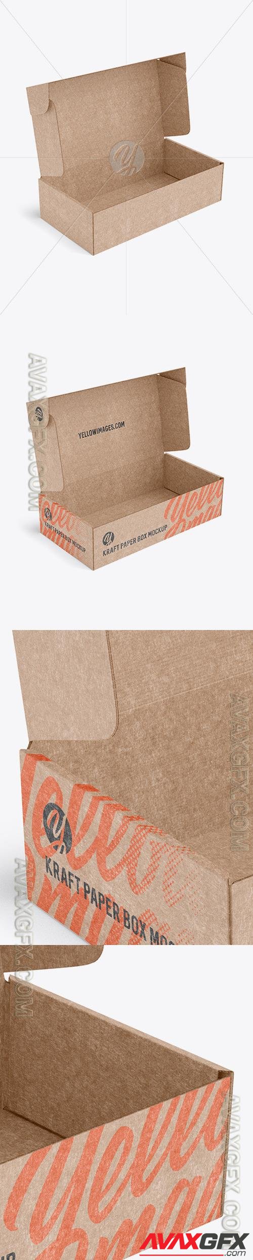 Opened Kraft Paper Box Mockup - Half Side View 48860 [TIF]