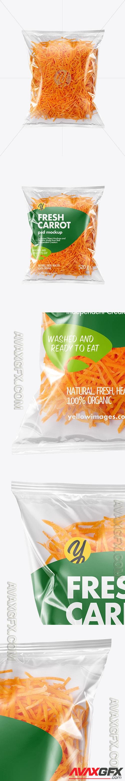 Plastic Bag With Shredded Carrot Mockup 46281 [TIF]