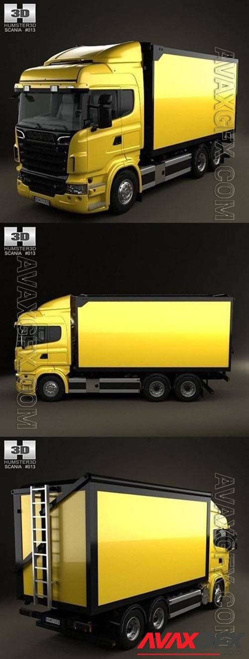 Scania R 730 Box Truck 2010 - 3d model