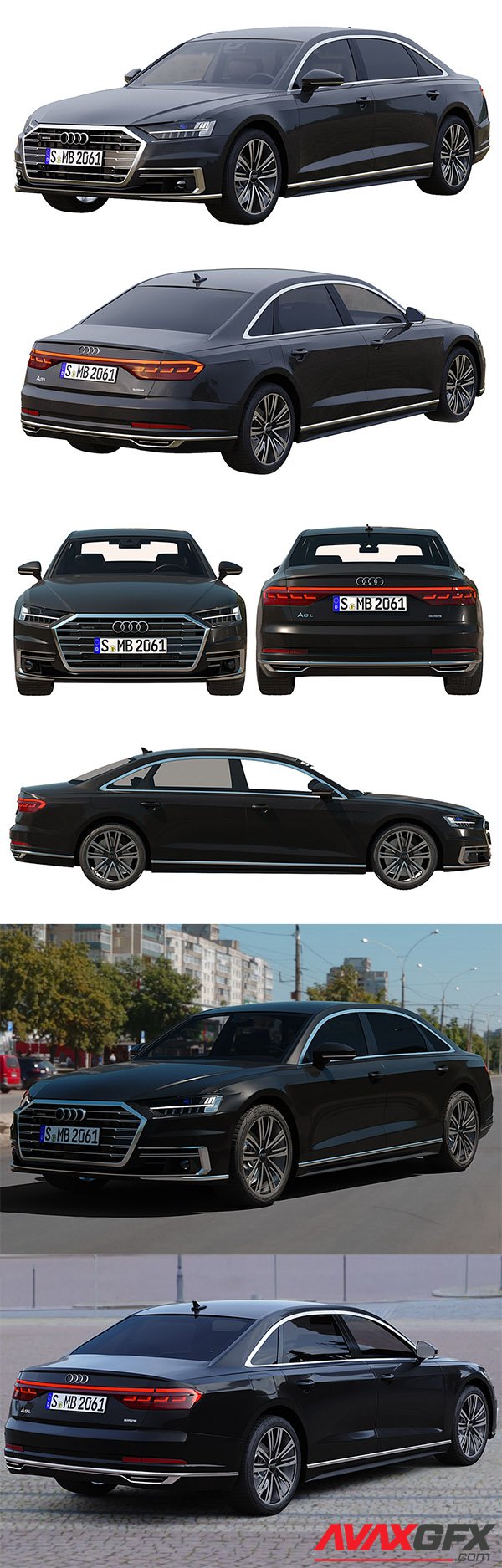 Audi A8 Long 3D Model