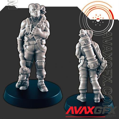 Sci-Fi Dock Worker 3 3D Print Model