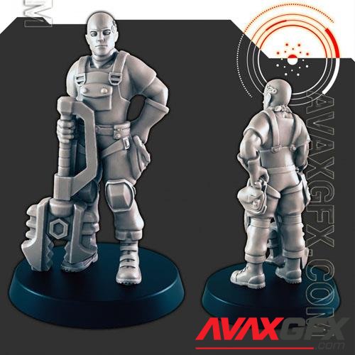 Sci-Fi Dock Worker 2 3D Print Model