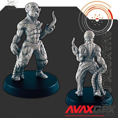 Sci-Fi Alien Hive Infected Male 3D Print Model