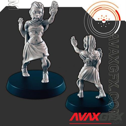 Sci-Fi Alien Hive Infected Female 3D Print Model