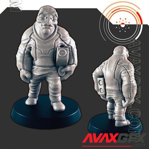 Sci-Fi Alien Civilian 2 3D Print Model