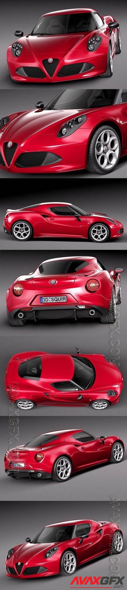 Alfa Romeo 4c 2014 - 3d model