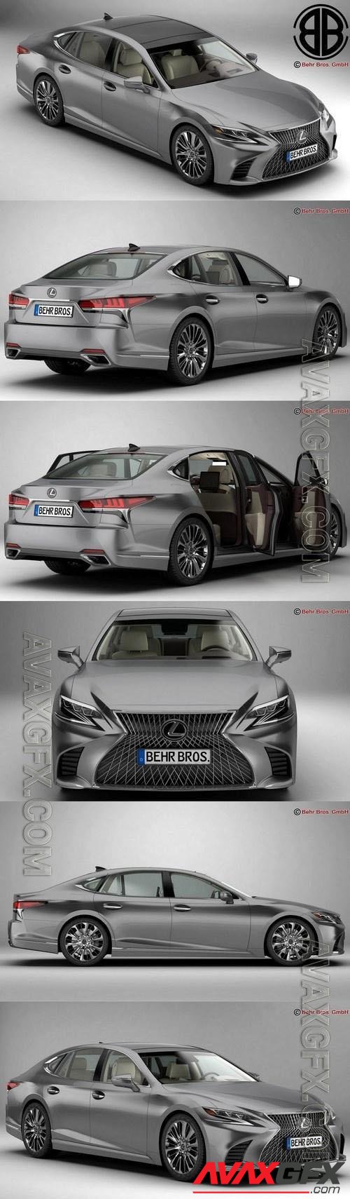 Lexus LS 500 2018 - 3d model