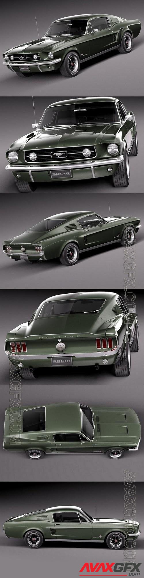 Ford Mustang 1967 Bullit - 3d model
