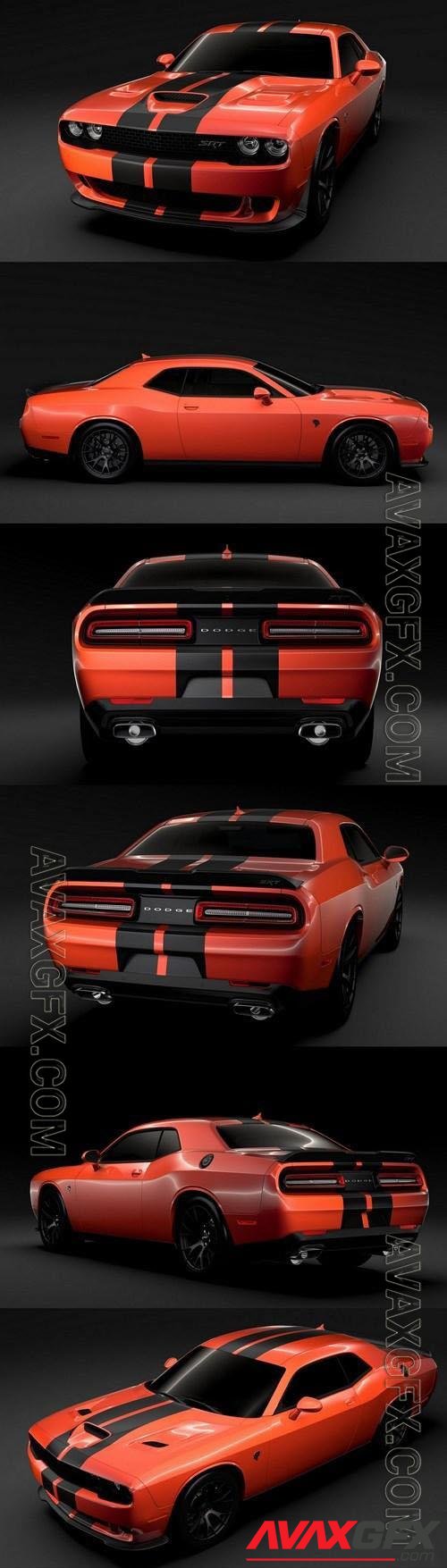 Dodge Challenger SRT Hellcat Go Mang - 3d model