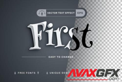 First - Editable Text Effect - 14498233