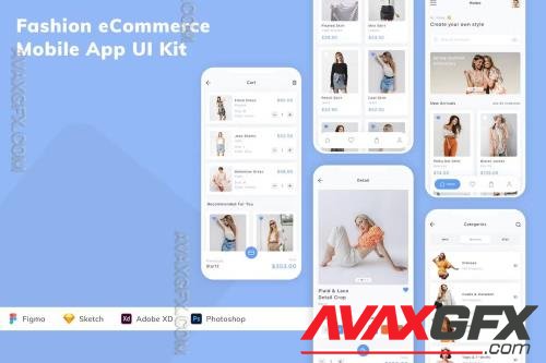 Fashion eCommerce Mobile App UI Kit HCQKQ4R