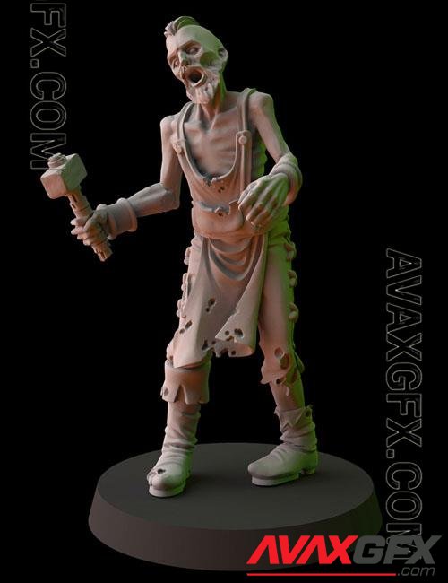 Fantasy Cult Miniatures – Zombie 10 3D Print Model