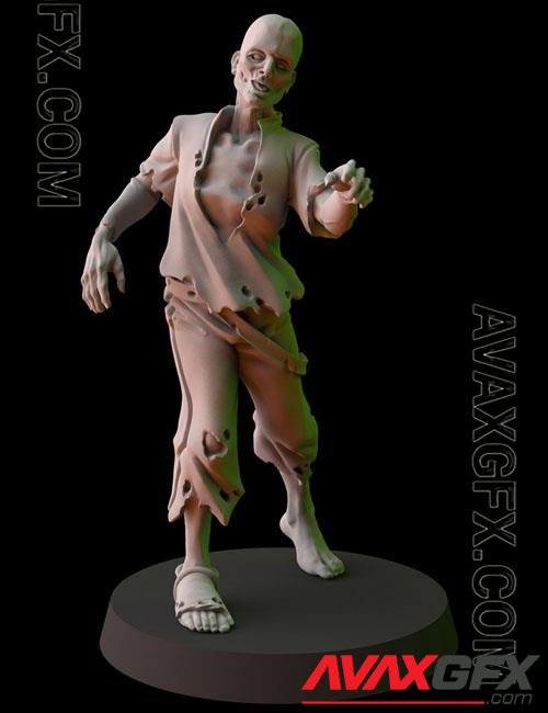 Fantasy Cult Miniatures – Zombie 5 3D Print Model