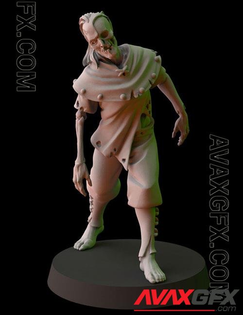 Fantasy Cult Miniatures – Zombie 4 3D Print Model