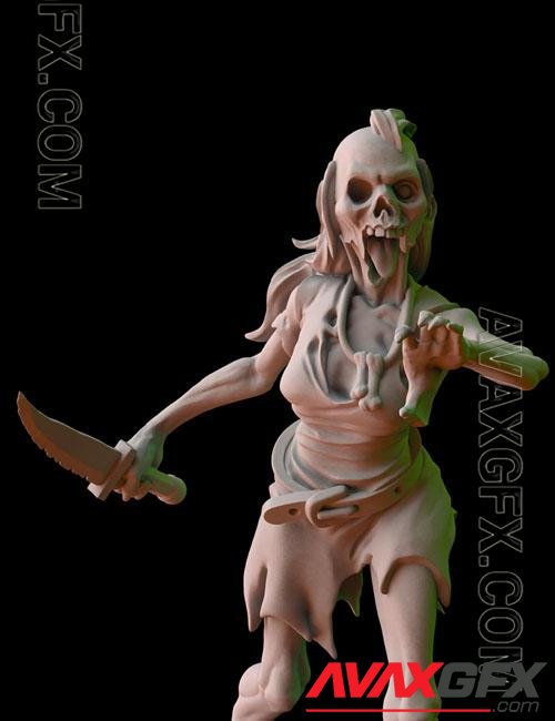 Fantasy Cult Miniatures – Zombie 2 3D Print Model