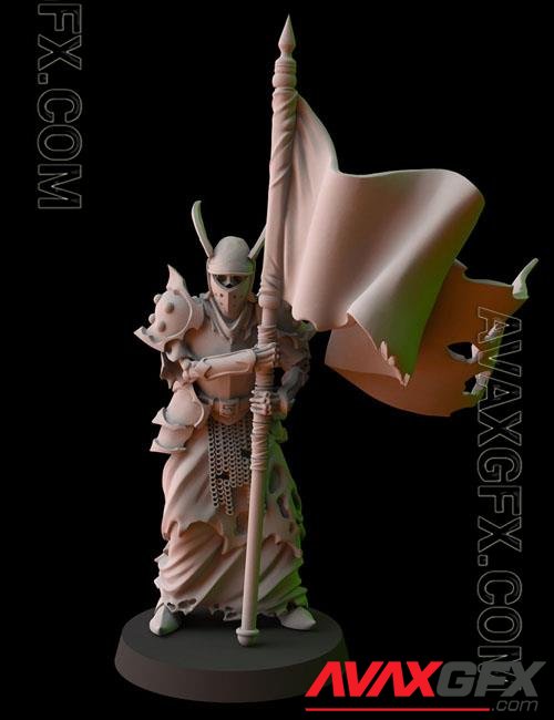 Fantasy Cult Miniatures – Cementery Phalanx Bannerman 3D Print Model