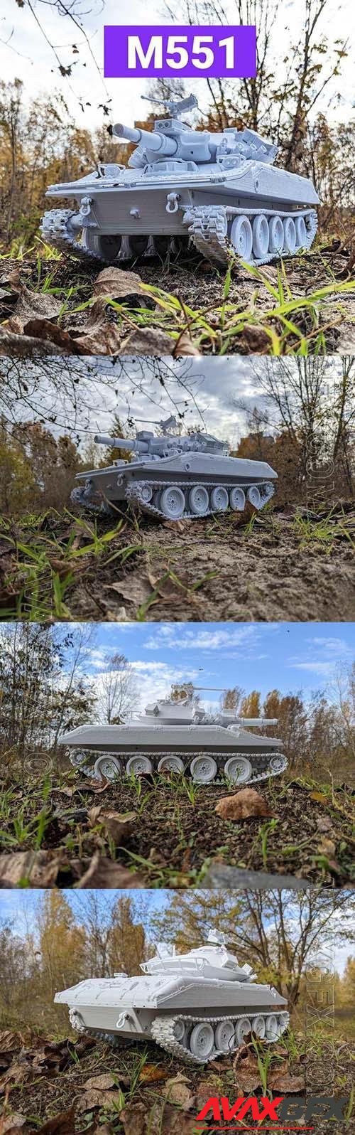 M551 Sheridan 3D Print Model