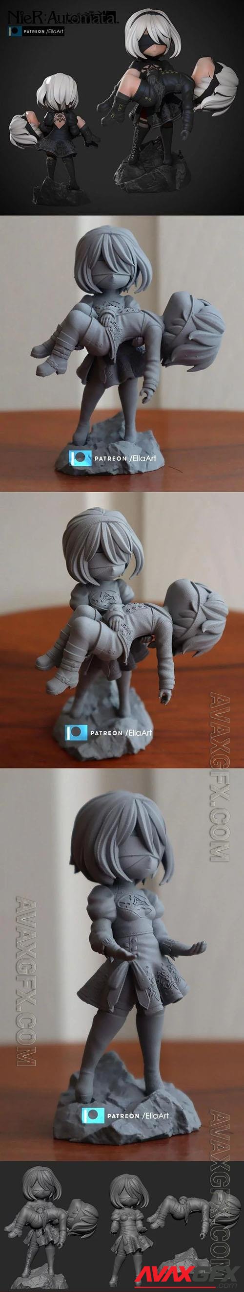 2B and 9S – Nier Automata 3D Print Model