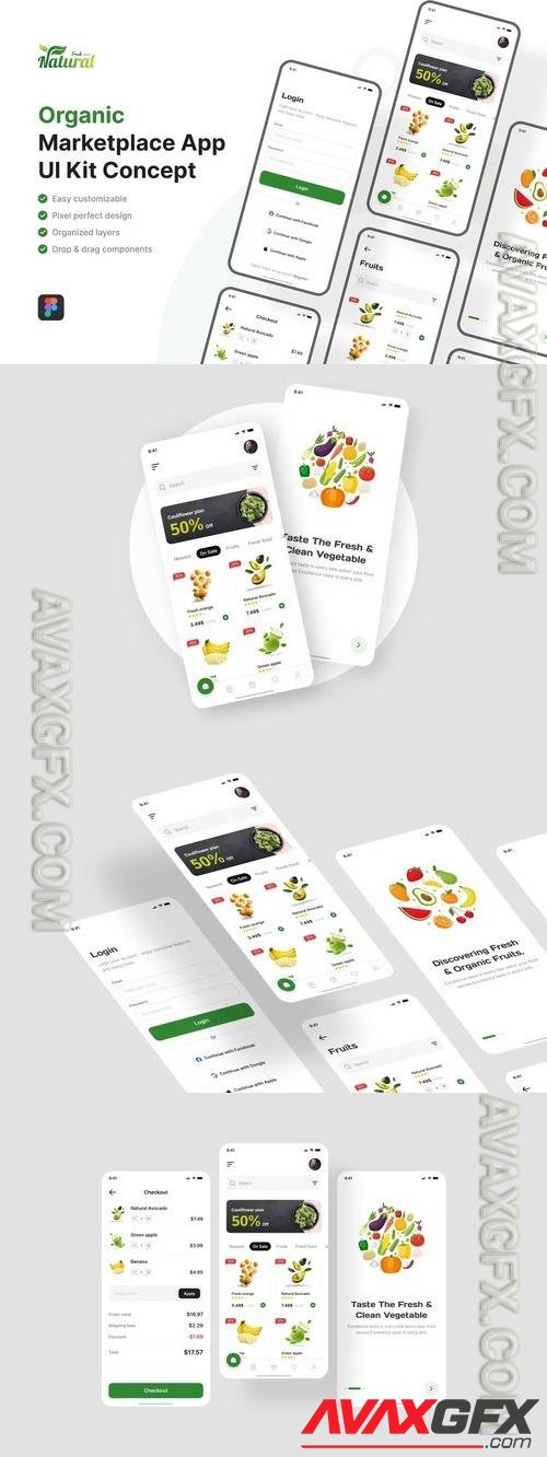 Organic Marketplace Mobile App UI Concept XZ65K7W
