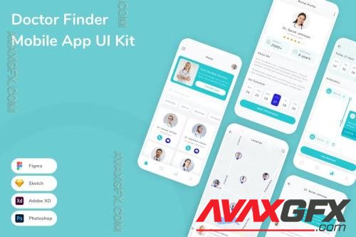 Doctor Finder Mobile App UI Kit 7A3UUJ4