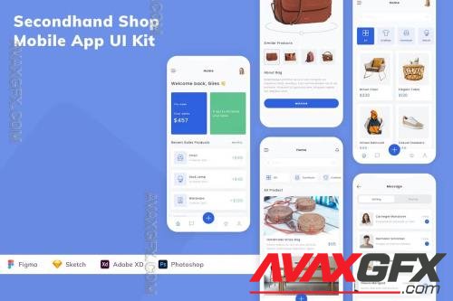Secondhand Shop Mobile App UI Kit 3EN7E4Z