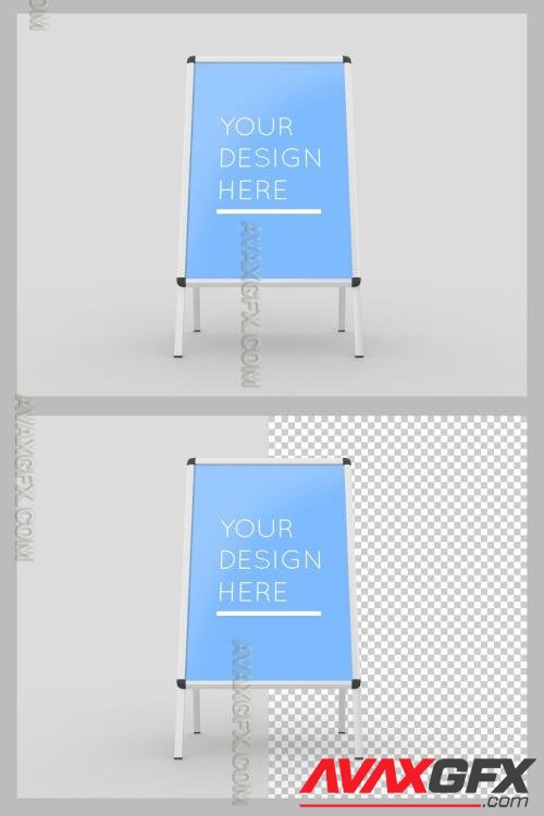 Advertising A-Stand Mockup with Editable Background 356504562 [Adobestock]