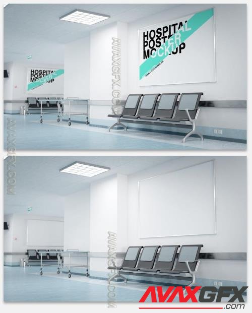 Two Posters in a Hospital Waiting Room Mockup 333484320 [Adobestock]