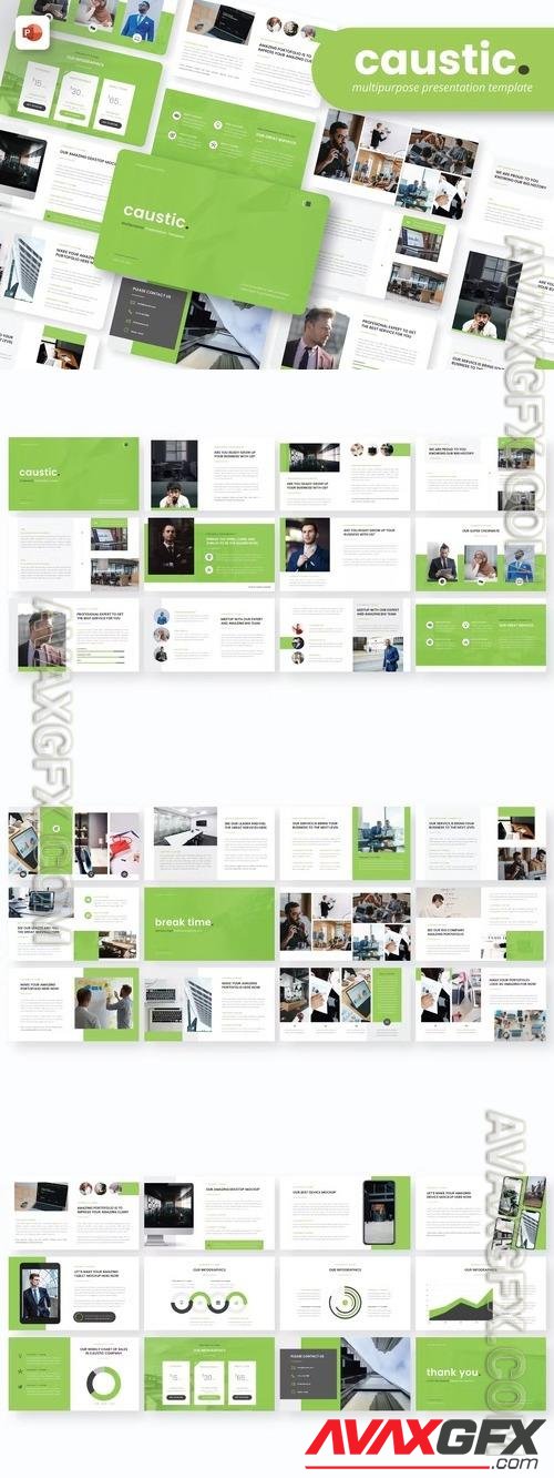 Caustic Multipurpose PowerPoint Template [PPTX]