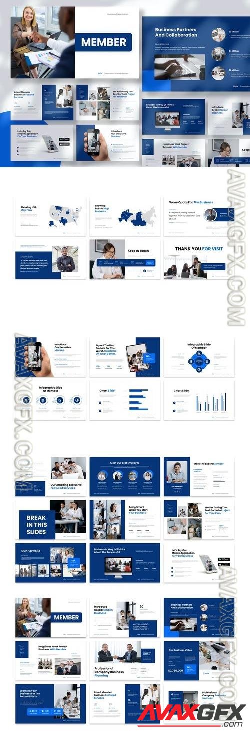 Member - Business Presentation PowerPoint Template [PPTX]