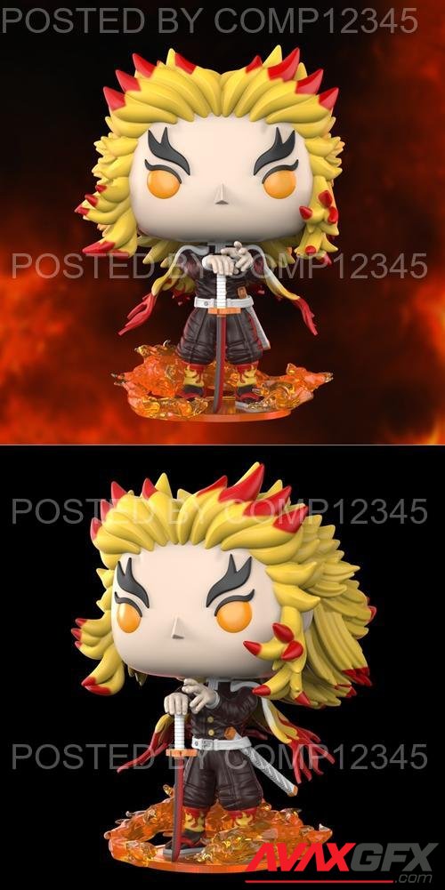 Demon Slayer Funko POP Rengoku 3D Print